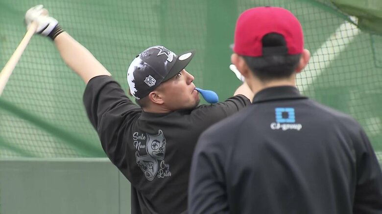球界屈指の飛ばし屋！山川穂高選手の風船をバッティング練習法⑪