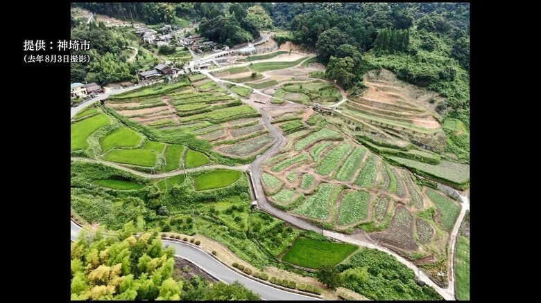 土石流被害に遭う以前の三谷地区