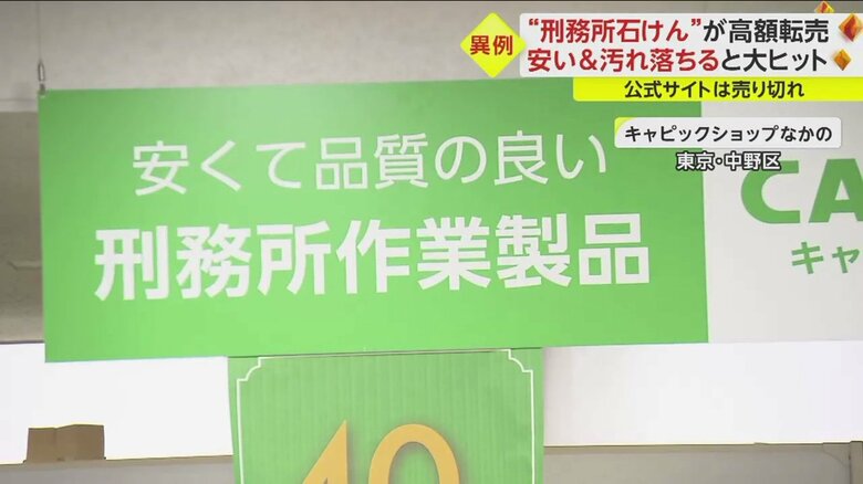 刑務所で作られた製品が販売されている店舗