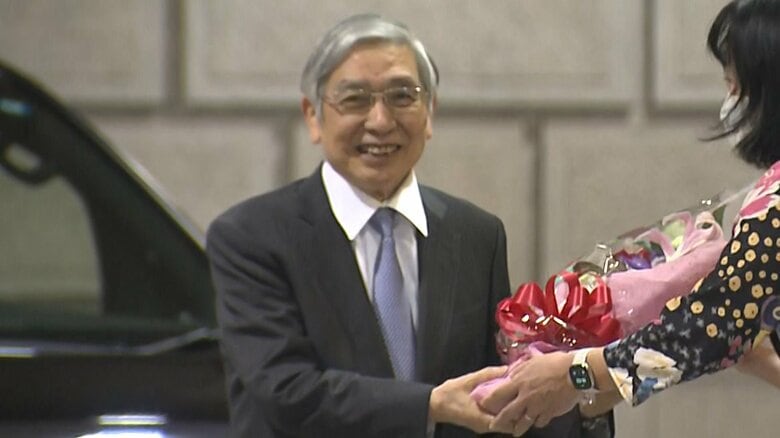 日銀総裁を退任した黒田氏（7日）