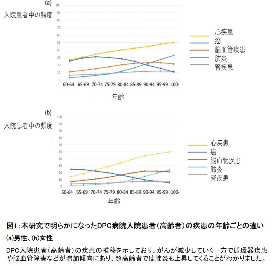 日本人における高齢者入院患者の疾患の特徴を明らかに