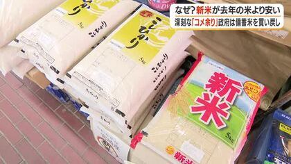 なぜ？新米が去年の米より安い　深刻な「コメ余り」政府は備蓄米を買い戻し　