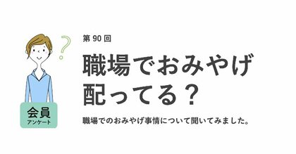 約8割が職場でおみやげを「配る」。「自分も買わないといけなくなる」「お金がもったいない」など約3割の否定派も/『女の転職type』が働く女性にアンケート【第90回】