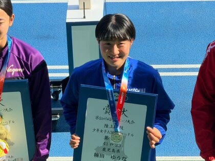 【国民スポーツ大会】陸上少年女子Ａ３００ｍハードルで鹿児島女子高・楠田選手２位