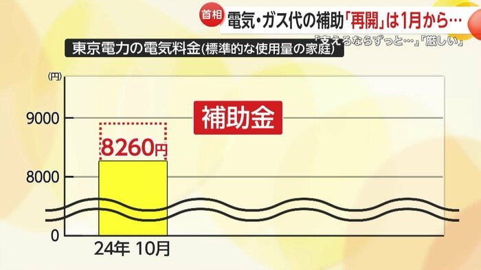 標準的な家庭で、10月は補助金で650円ほど負担減だった