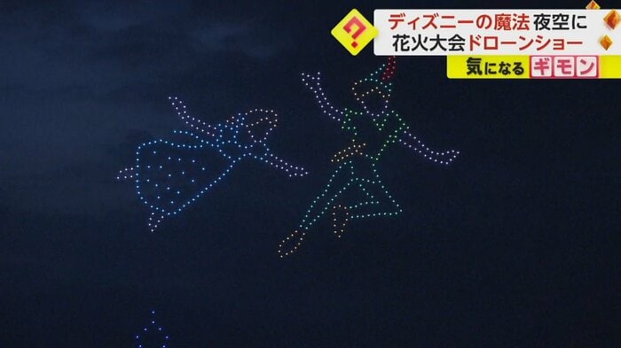 ドローンで空に描かれたピーターパン