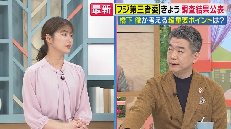 “アナウンサーの会食”に橋下徹氏が見解「アナウンサーは自由意思で外の人と会食してはダメ？」橋本和花子アナの疑問に「取材やタレントとの親交必要なら」職務の範囲が重要｜FNNプライムオンライン