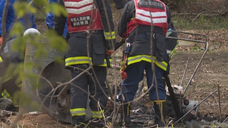「黒煙が見える」黒部市宇奈月町の畑で倉庫が焼ける火事　中の耕運機が激しく燃える｜FNNプライムオンライン