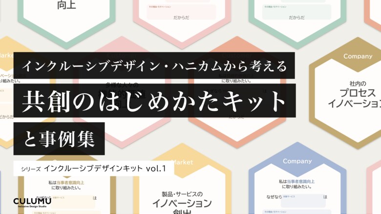 「インクルーシブ・デザインハニカムから考える共創のはじめかたキットと事例集」をデザインスタジオCULUMUが公開(無料印刷データ付き)