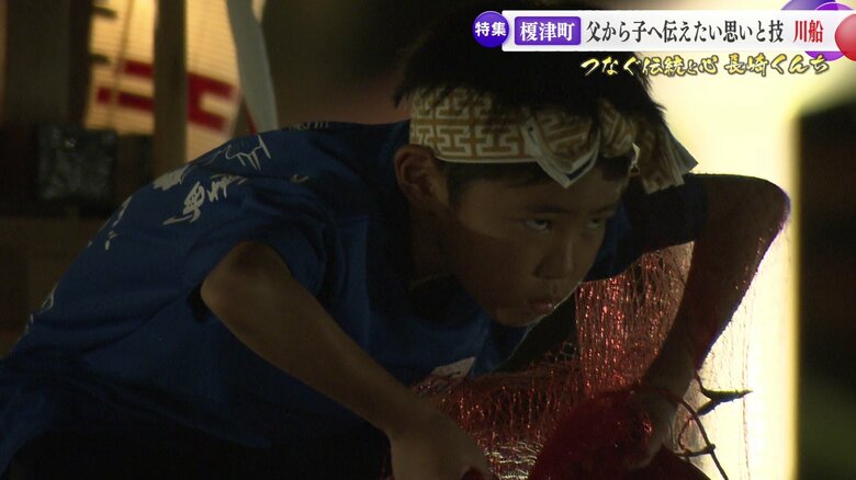 網打船頭の古賀優多くん