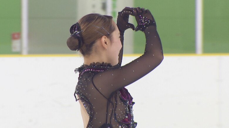 演技後には笑顔でハートマーク（中四国九州選手権）