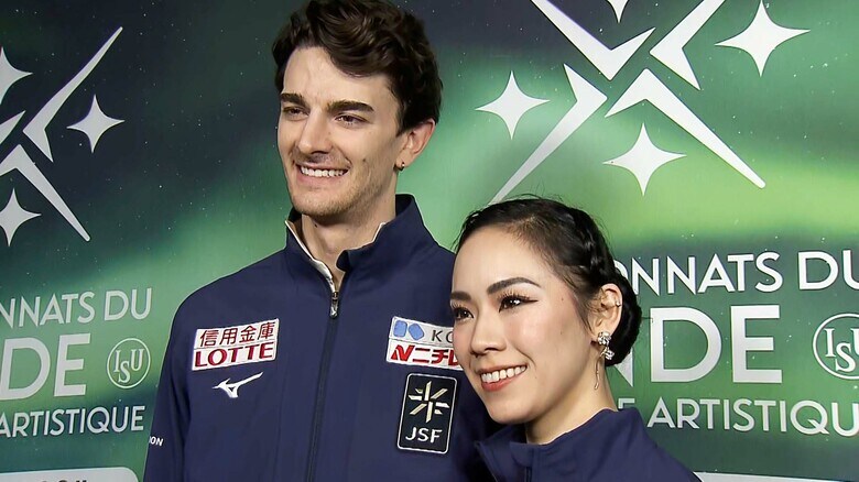 フリー演技後、笑顔でインタビューに応じてくれた