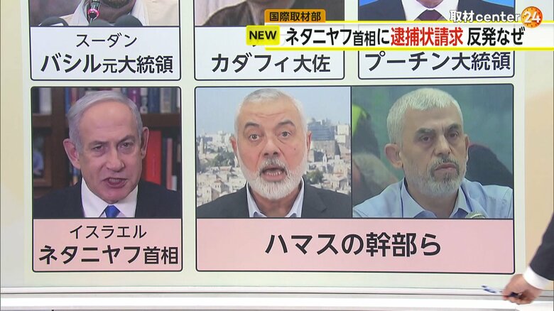 今回、逮捕状が請求されたネタニヤフ首相とハマスの幹部ら