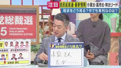 【橋下徹解説】「マイルド保守」の小泉氏VS林氏なら…「独自色消した小泉氏票が林氏へ」自民総裁選
