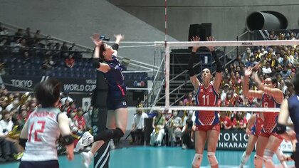 【スーパープレー映像】W杯バレー・井上愛里沙　跳んだ、打った、決めた24得点！プエルトリコ戦まとめ【パリ五輪予選】