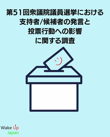 第51回衆議院議員選挙における支持者/候補者の発言と投票行動への影響に関する調査［3月5日(木)23:59締切］