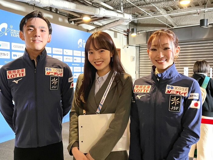 会場で会った本田真凜と記念撮影