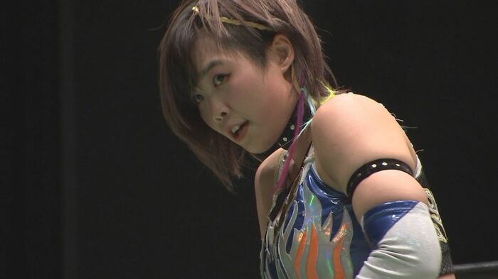 リングに立つMIRAIさん