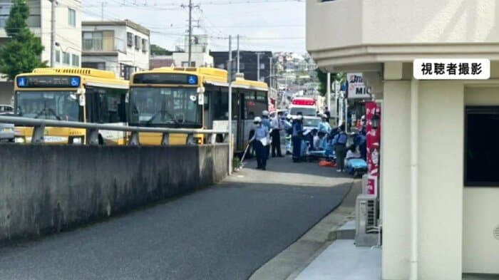 事故直後の現場 ※視聴者撮影