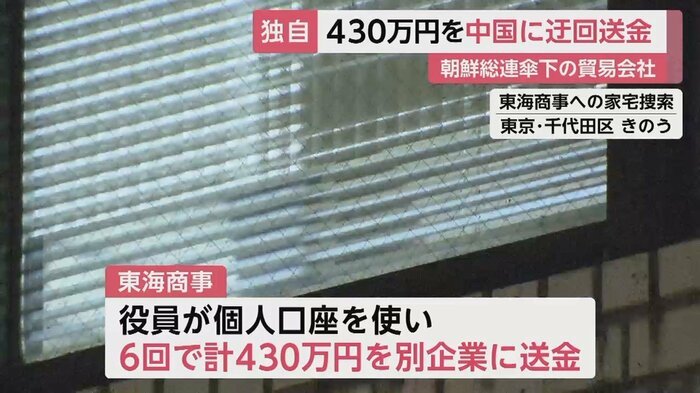役員が個人口座を使い迂回送金
