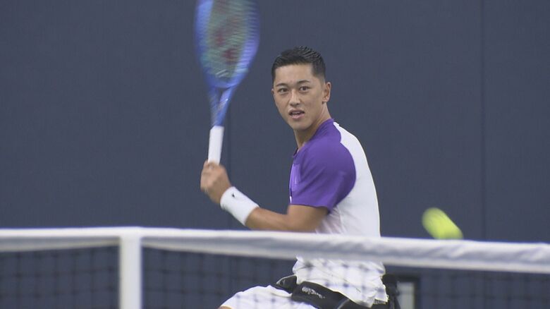 “生涯ゴールデンスラム”へ…車いすテニス・小田凱人が全米OP出場を前に練習公開 ファン約200人が迫力に驚く｜FNNプライムオンライン