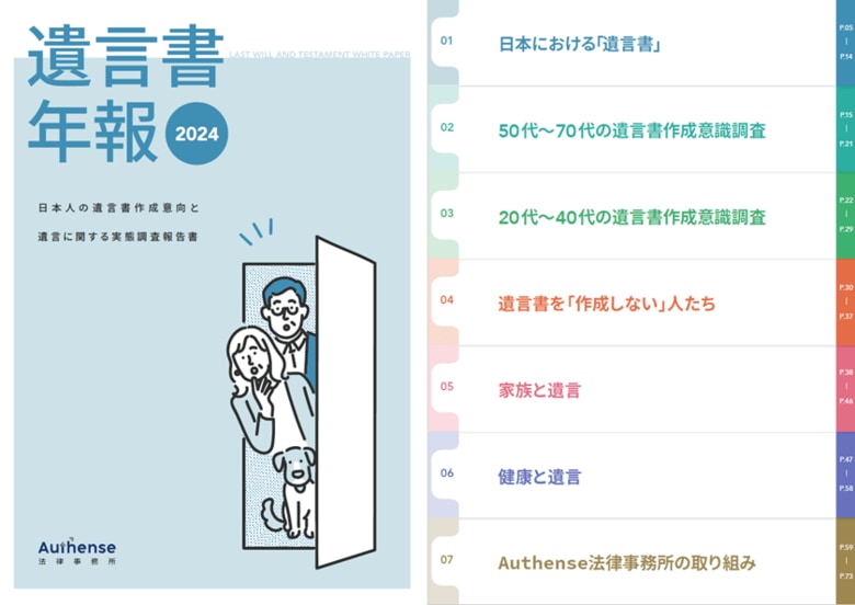 【遺言書年報2024をリリース】相続時に「親の遺言書があった」と回答したのは10人中たった1人!いい遺言の日(11月15日)に、遺言書に対する意識調査結果をまとめた「遺言書年報2024」を公開
