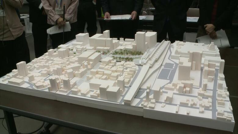 ＪＲ福山駅前の再整備　新たに２つの整備案を発表　広場とバスターミナルの分散案と併設案　広島・福山市｜FNNプライムオンライン