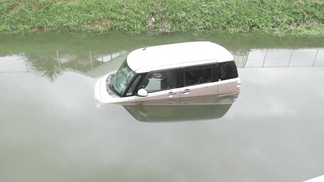 一時は屋根も見えないほど水につかっていた