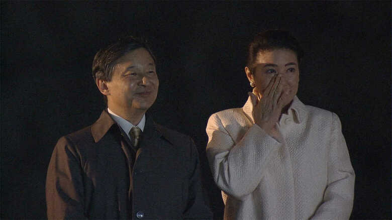 国民祭典で涙ぐまれる皇后さま（2019年11月）