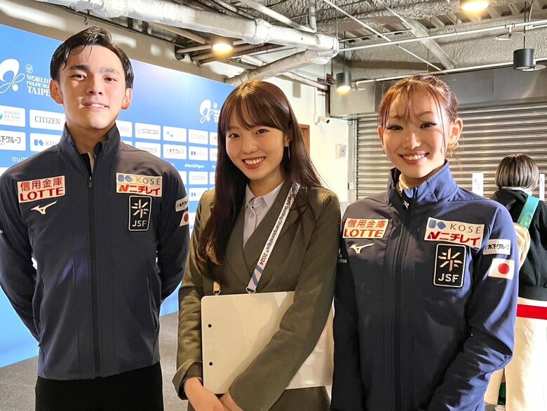 会場で会った本田真凜と記念撮影
