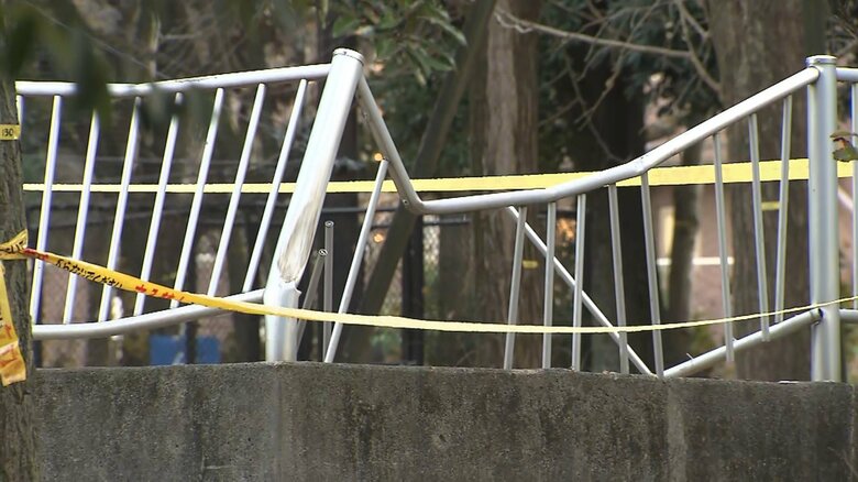 頭蓋骨のようなものが見つかった赤塚公園　東京・板橋区