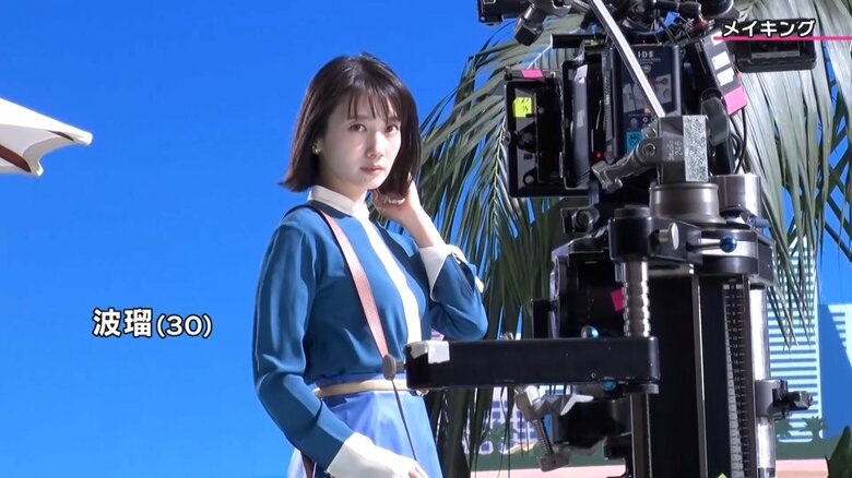 撮影メイキングシーン（波瑠）