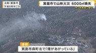 大阪・箕面市で山林火災　６０００平方メートル焼失　約２時間後に鎮圧