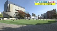 “人工芝”で賑わいを…岡山市中心部の公園に設置!社会実験で検証 憩いの場に…【岡山・岡山市】
