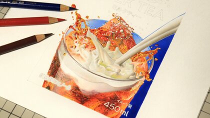 気づいていた？ミルクティーの紙パックが本物そっくりな“色鉛筆イラスト”で登場…作者はファン！採用の経緯を森永乳業に聞いた