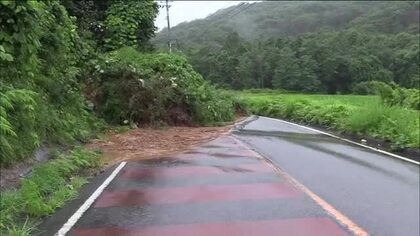 局地的に150ミリの雨　郡山市日和田町の県道で土砂崩れ　通行止めに　復旧に時間かかる見通し　福島