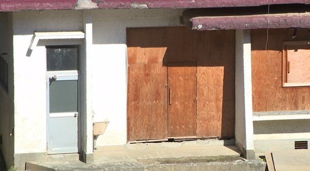 警戒区域内で放置された住宅