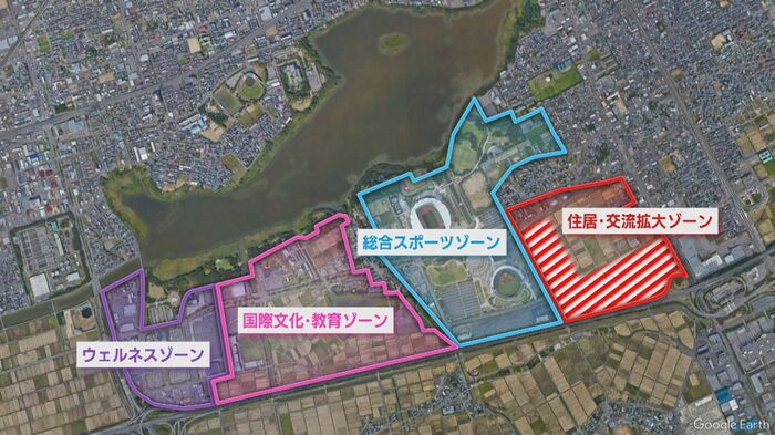 鳥屋野潟 住居・交流拡大ゾーンに大型商業施設オープン予定