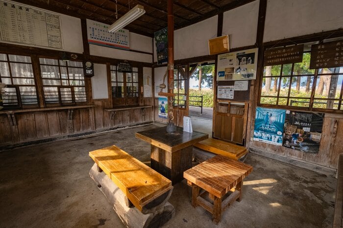 山形鉄道羽前成田駅(2025年11月撮影)