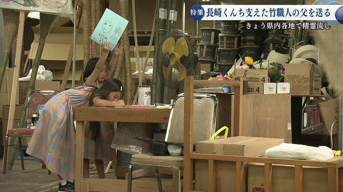孫たちはじいじに感謝の絵を描いた