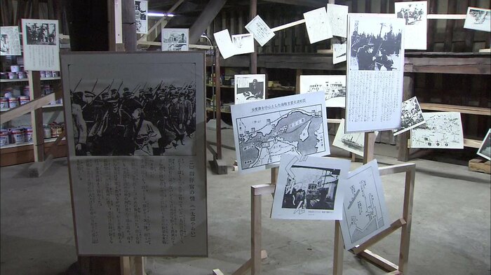 日露戦争時、出征した兵士と見送る母を描いたエピソードを作品に
