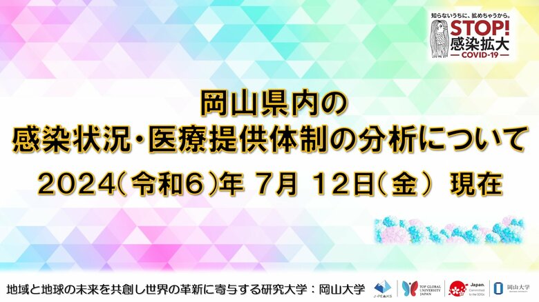 【岡山大学】岡山県内の感染状況・医療提供体制の分析について(2024年7月12日現在)
