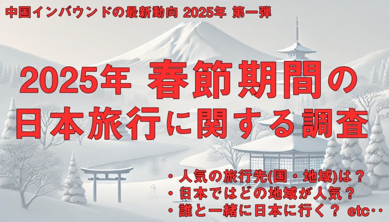 <中国インバウンドの最新動向|2025年 第一弾>インタセクト、「2025年 春節期間の日本旅行に関する調査」を実施