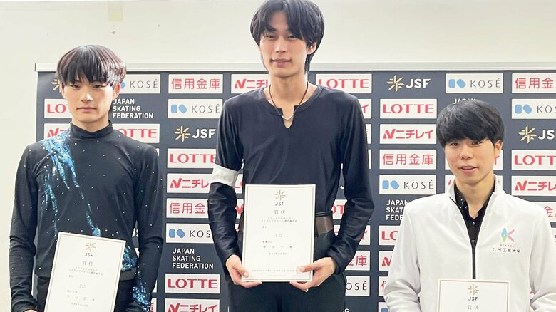 シニア男子表彰台