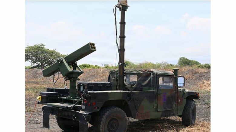 資料・APKWSレーザー誘導ロケット弾を地対空兵器として発射するヴァンパイア・システム（L3HARRIS社HPより）