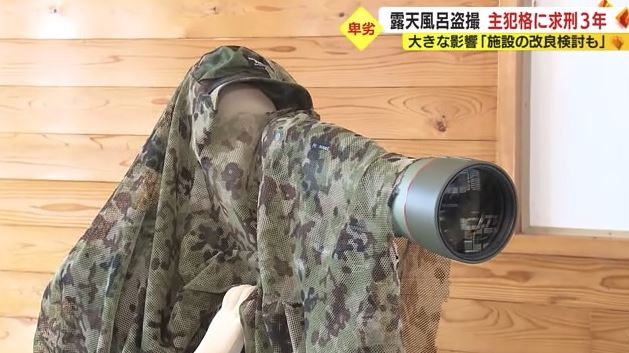 盗撮に使用していた望遠レンズ