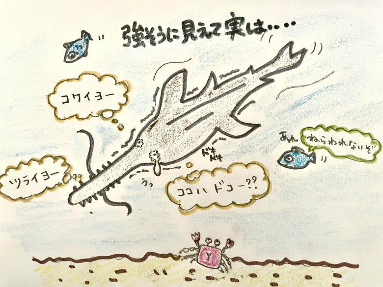 海面に上がりストレス過多で「ナーバス」になっている（イメージ図）