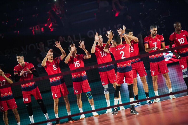世界ランク19位のチュニジア（写真：©️FIVB）