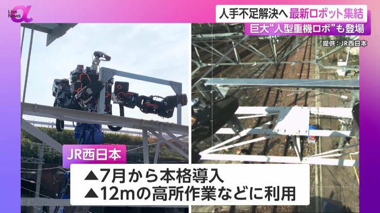 JR西日本で導入されたロボット
