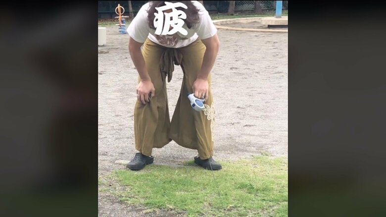 疲れきったパパさん